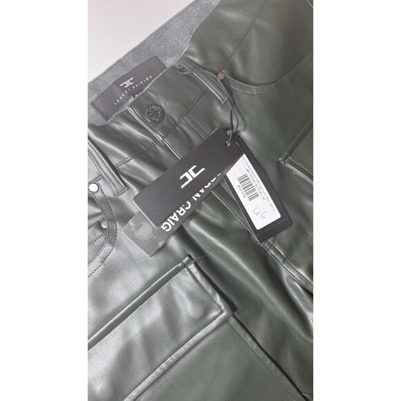 Jordan Craig Legacy Edition Men’s Faux Leather Cargo Pants Dark Green Size 34 - Picture 6 of 6